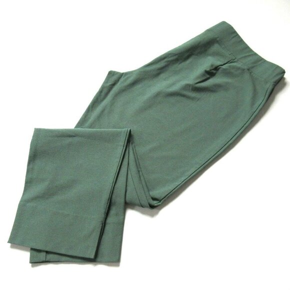 NWT Eileen Fisher Washable Stretch Crepe in Nori Slim Cropped Pull-on Pants XXS